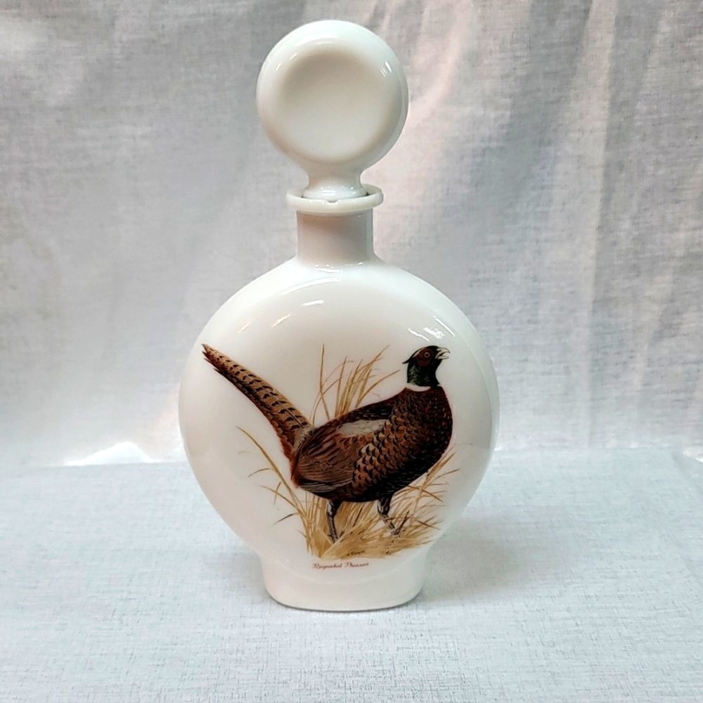 Vintage Glass Decanter Ringnecked Pheasant 1969 Dant Distillery Field Birds #1